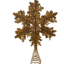 12” Glitter snowflake tree topper silver | gold