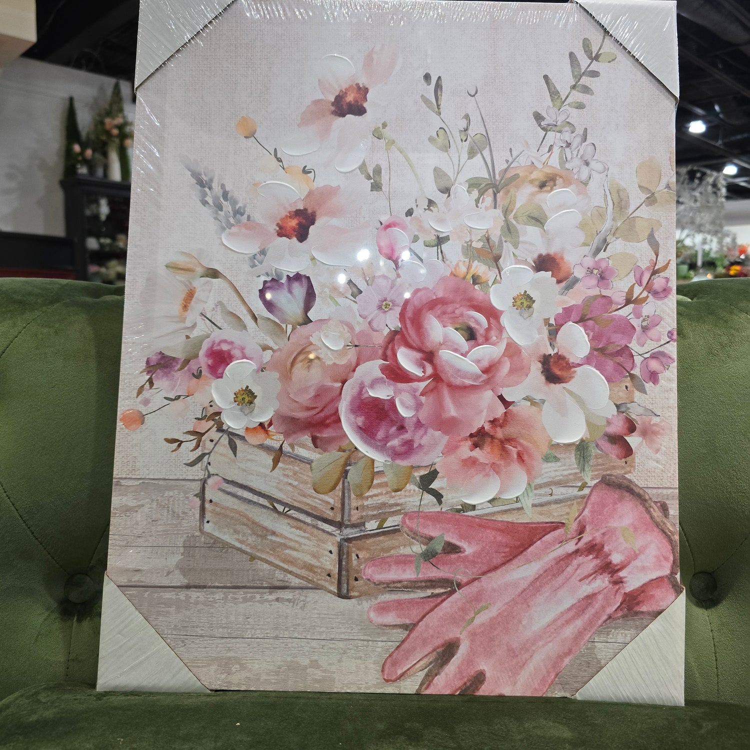 16"x20" Ladies Gardening Canvas Art