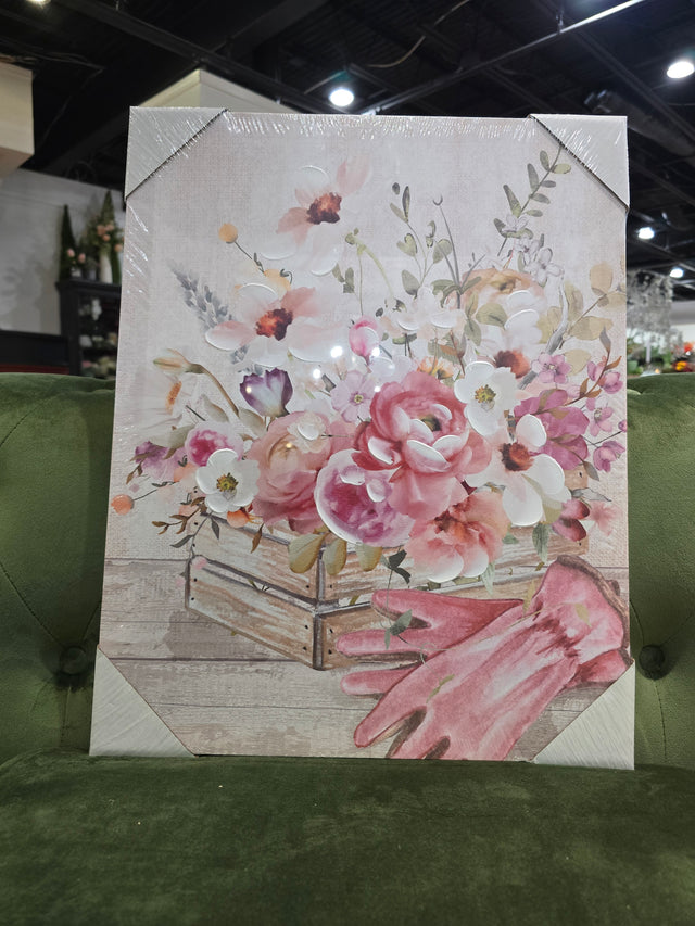 16"x20" Ladies Gardening Canvas Art