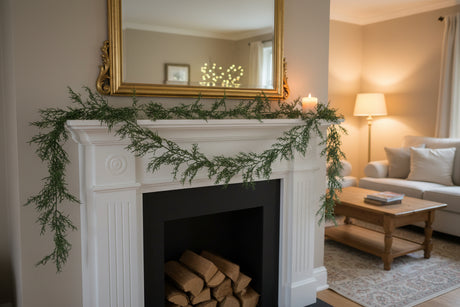 5 foot silver glitter garland