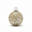 Heavy Glass Bauble Ornament with Glass Dots, Champagne, additional view