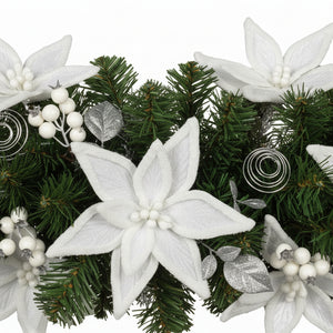 12” Fur-Edged Poinsettia on Clip
