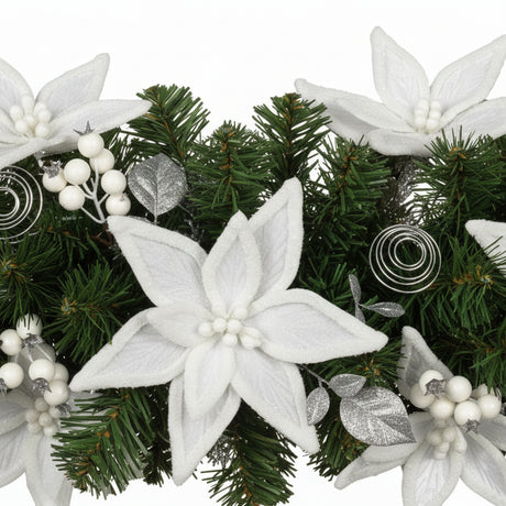Fur-Edged Poinsettia on Clip, additional view