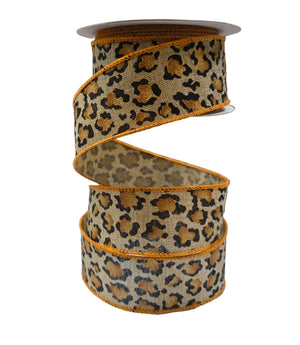1.5" x 10yd Metallic Animal Print Ribbon