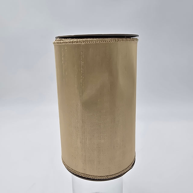 6" x 5YDS Champagne Metallic Organza Ribbon