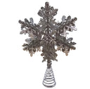 12” Glitter snowflake tree topper silver | gold