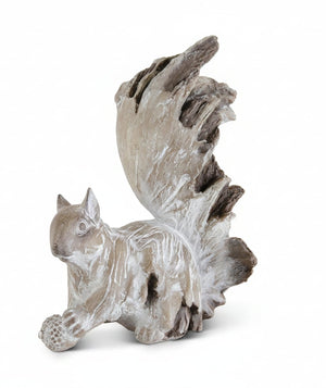 Whitewashed Resin Squirrels