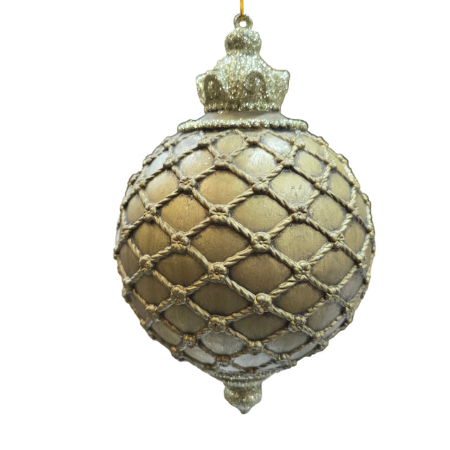 11" Antique Net Ball Ornament