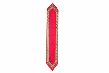 72 inch x 13 inch jeweled trim velvet table runner