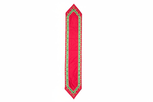72" x 13" jeweled trim velvet table runner