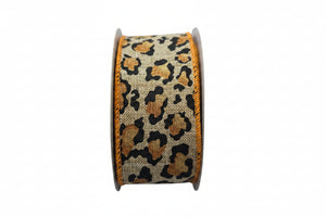 1.5" x 10yd Metallic Animal Print Ribbon