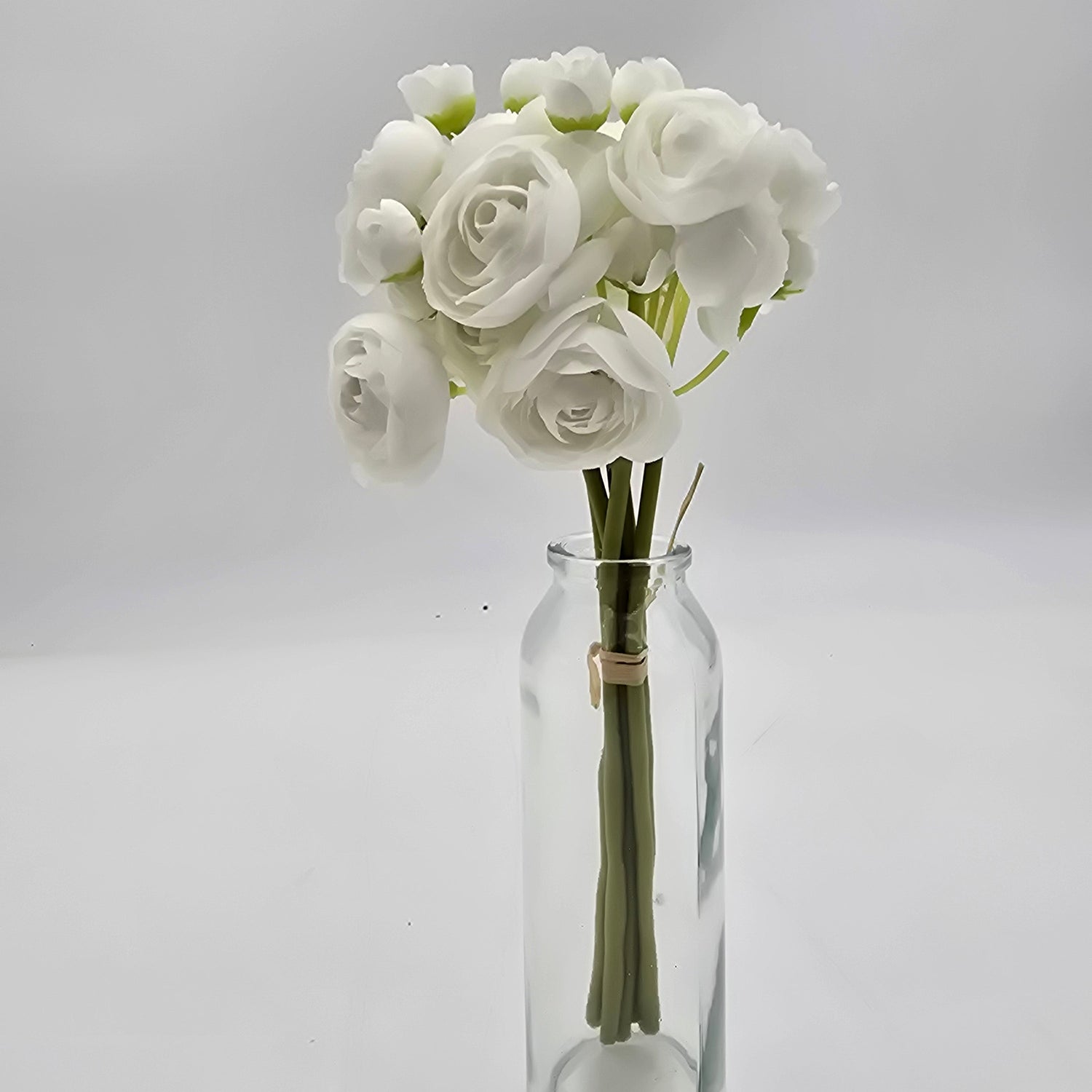 11" White Ranunculus Bundle