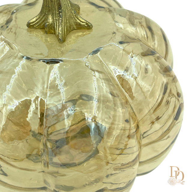 10" Champagne Glass Pumpkin LED