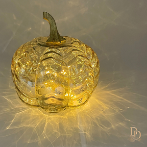 10" Champagne Glass Pumpkin LED
