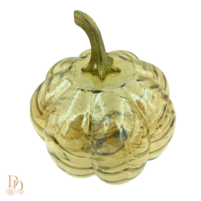 10" Champagne Glass Pumpkin LED