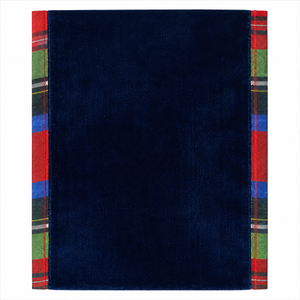 2.5" x 5 YDS Royal Blue Sheldon Ribbon with Plaid Backing & Piping