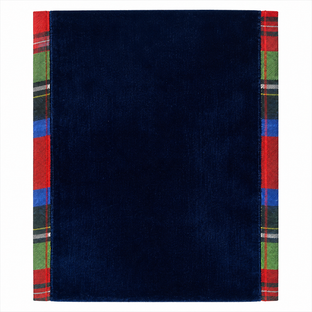 2.5" x 5 YDS Royal Blue Sheldon Ribbon with Plaid Backing & Piping
