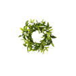 Green leaf andle ring on a white background