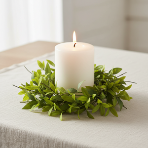 4.5" Ruscus & Twig Candle Ring