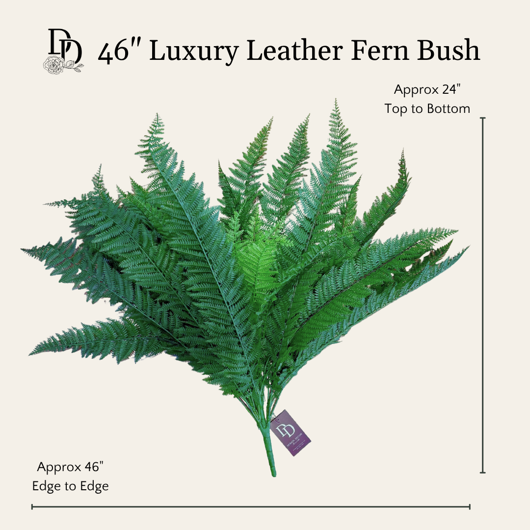 46" Luxury Leather Fern Bush