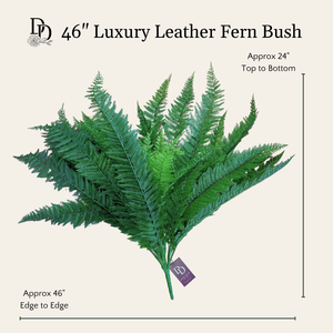 46" Luxury Leather Fern Bush