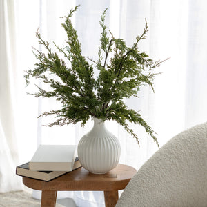 28" Faux Dwarf Cedar Spray