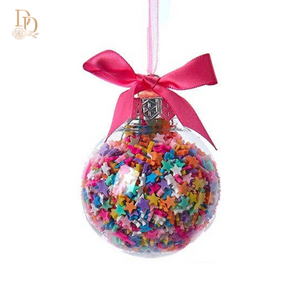 Bubblegum Balls with Sprinkles Ornaments