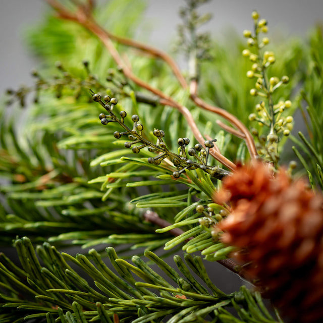 22" Soft Touch Pine Wreath with Pinecones