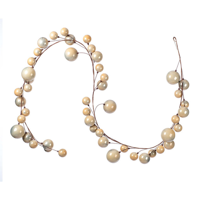 10' Pearl Branch Ball Garland