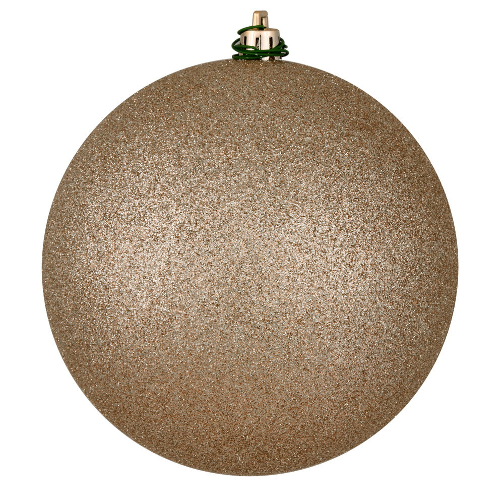 8" Glitter Ball Ornament Drilled