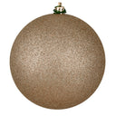 8" Glitter Ball Ornament Drilled