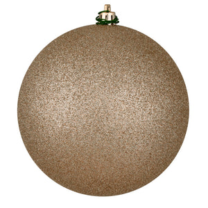 8" Glitter Ball Ornament Drilled