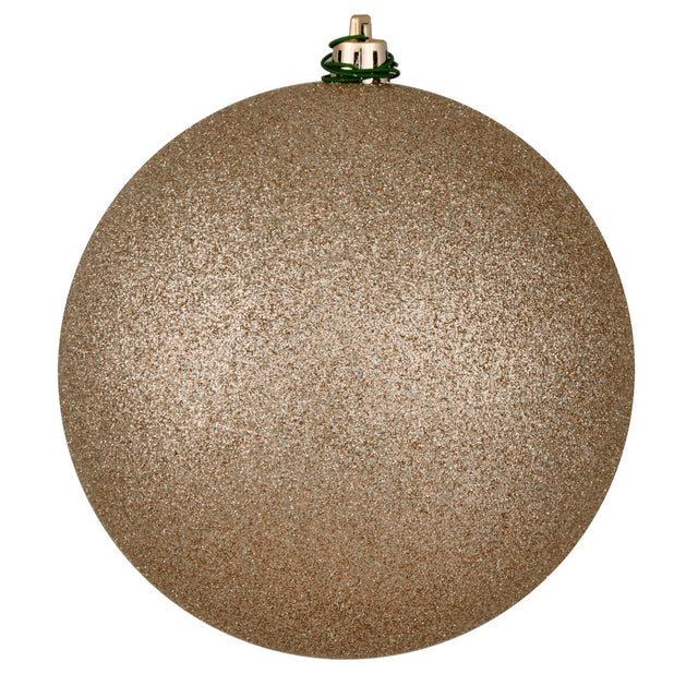 8" Glitter Ball Ornament Drilled