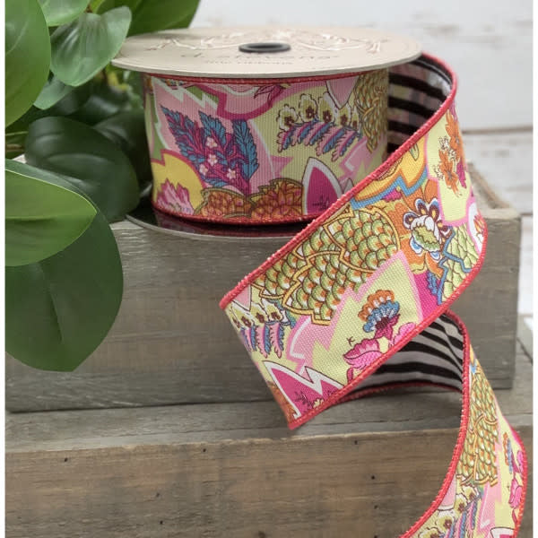 Cotton Floral Paisley.Pink-01